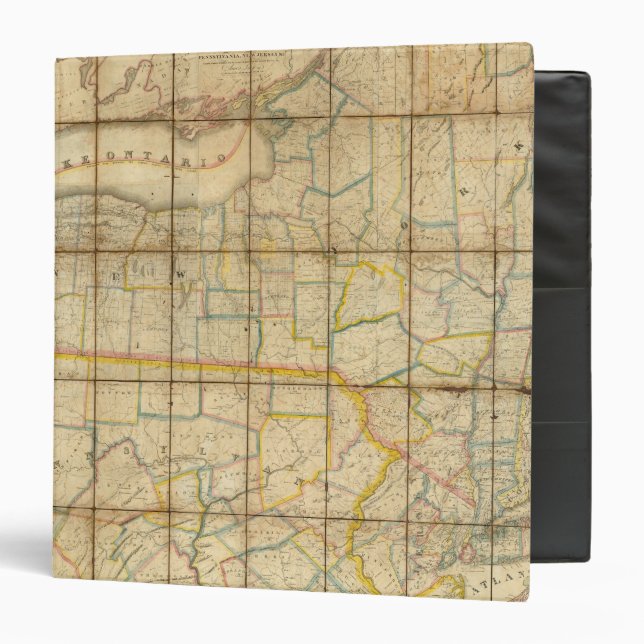 Map of the State of New York 3 Ring Binder (Front/Inside)