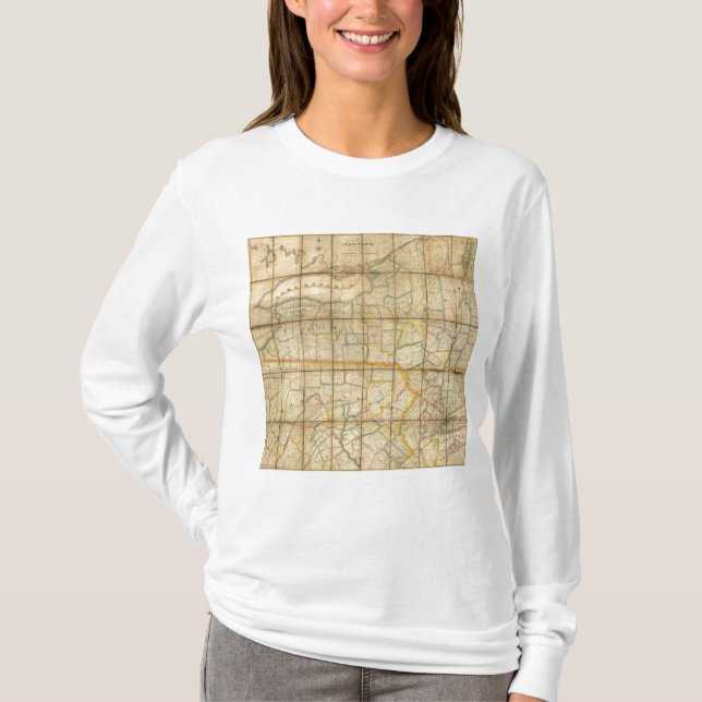 Map of the State of New York T-Shirt (Front)