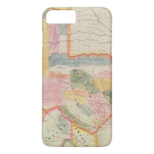 Map of the state of Texas | 1835 Case-Mate iPhone Case (Back)