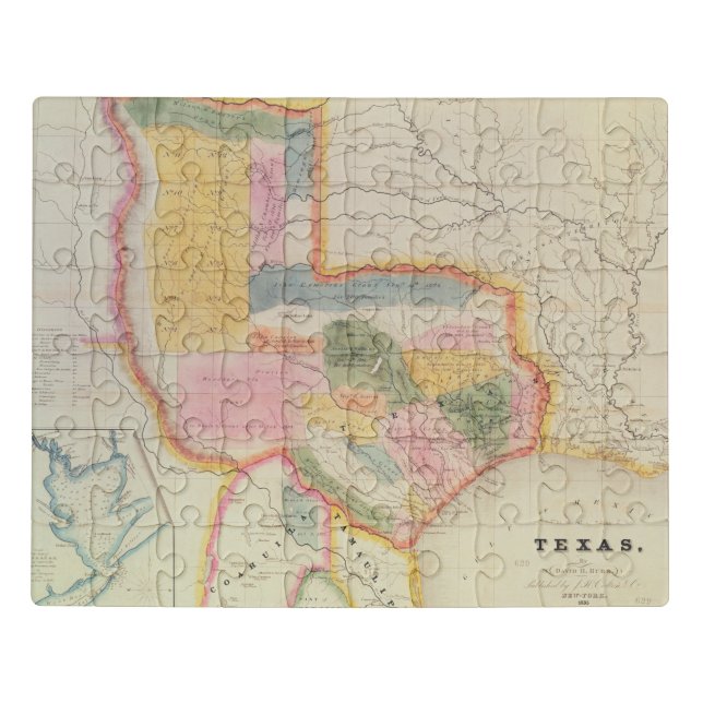 Map of the state of Texas | 1835 Jigsaw Puzzle (Puzzle Horizontal)