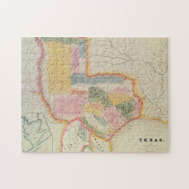 Map of the state of Texas | 1835 Jigsaw Puzzle (Horizontal)