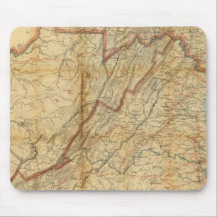 Map of the state of Virginia Mouse Pad