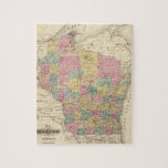 Map of the State of Wisconsin Jigsaw Puzzle<br><div class="desc">Map of the State of Wisconsin. By Snyder,  Van Vechten & Co. (187). Published by ''Milwaukee: Snyder,  Van Vechten & Co".</div>