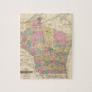 Map of the State of Wisconsin Jigsaw Puzzle