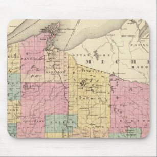 Map of the State of Wisconsin Mouse Pad