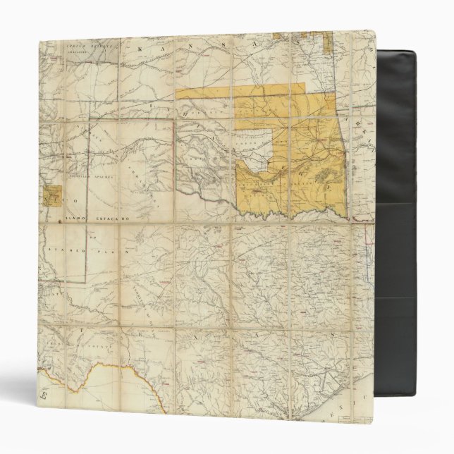 Map Of The States Of Kansas And Texas Binder (Front/Inside)