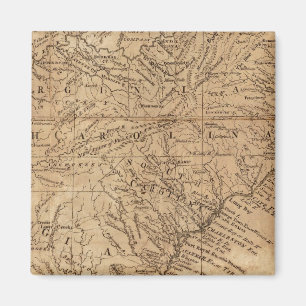 Map of the States of Virginia and North Carolina Magnet