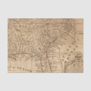 Map of the States of Virginia and North Carolina Tissue Paper