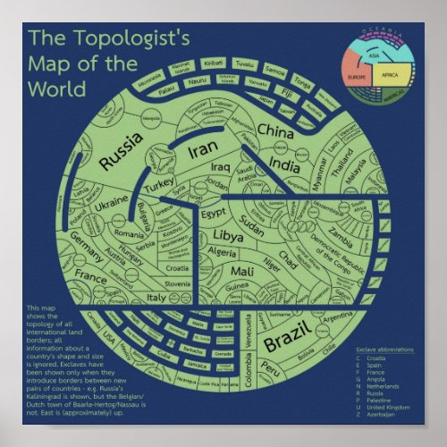 map of the supercontinent Pangaea Poster