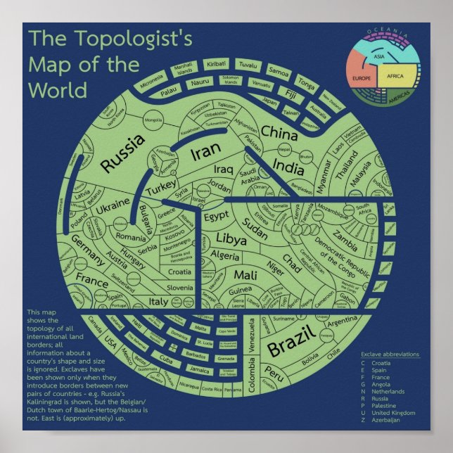 map of the supercontinent Pangaea Poster (Front)