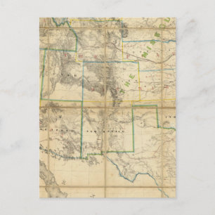 Map Of The Territory Of The United States 2 Postcard