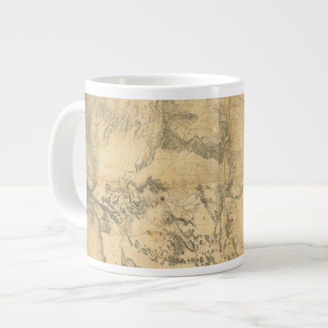 Map of The Territory of The United States Large Coffee Mug (Front Left)