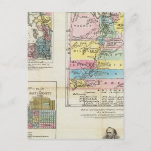 Map of the Territory of Utah Postcard