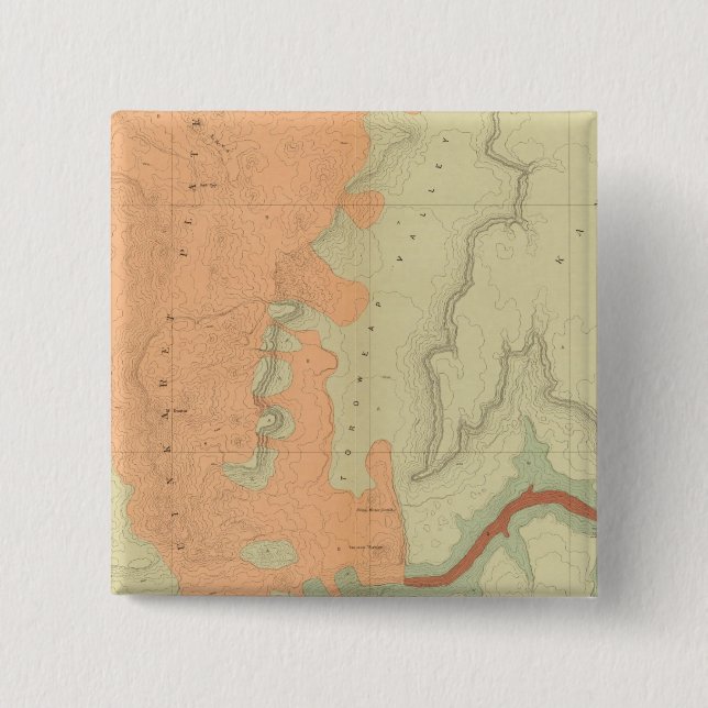 Map Of The Uinkaret Plateau South Half Button (Front)