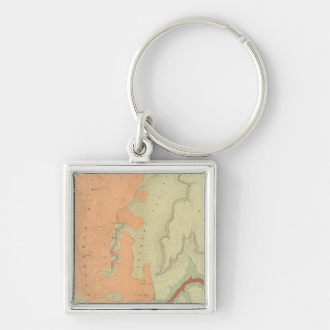 Map Of The Uinkaret Plateau South Half Keychain (Front)