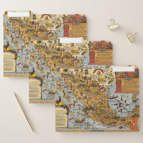 Map of The United Mexican States File Folder