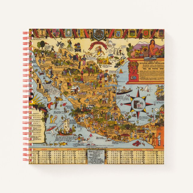 Map of The United Mexican States Notebook (Front)