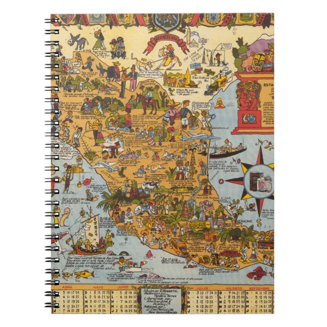 Map of The United Mexican States Notebook (Front)
