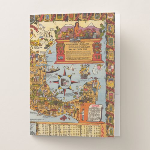 Map of The United Mexican States Pocket Folder