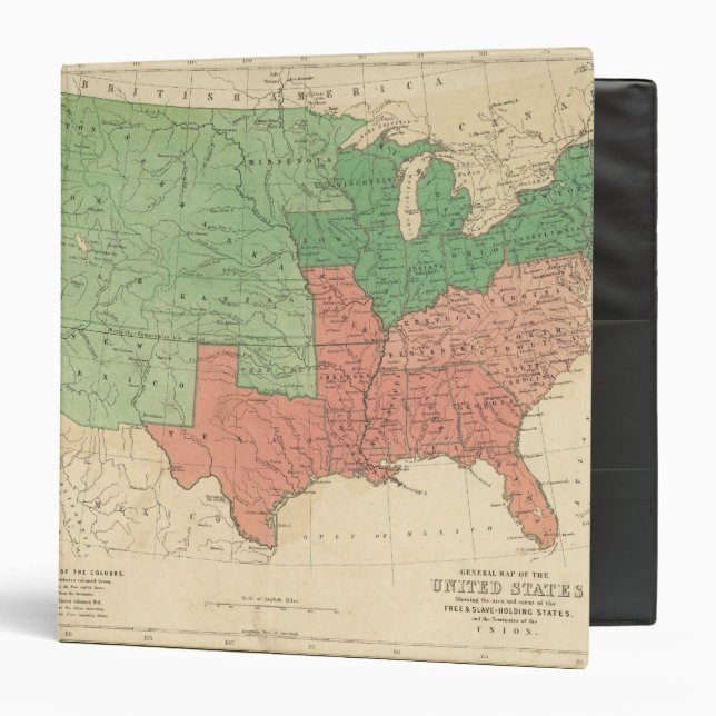 Map of The United States 2 3 Ring Binder (Front/Inside)