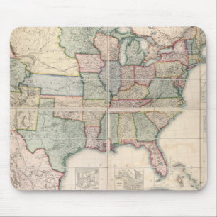 Map of The United States 3 Mouse Pad