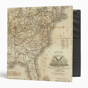 Map Of The United States 3 Ring Binder