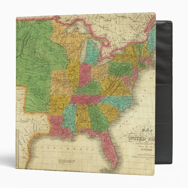 Map of the United States 3 Ring Binder (Front/Inside)