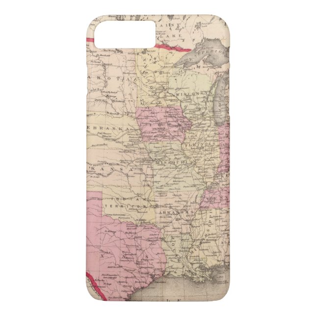 Map of the United States 5 Case-Mate iPhone Case (Back)