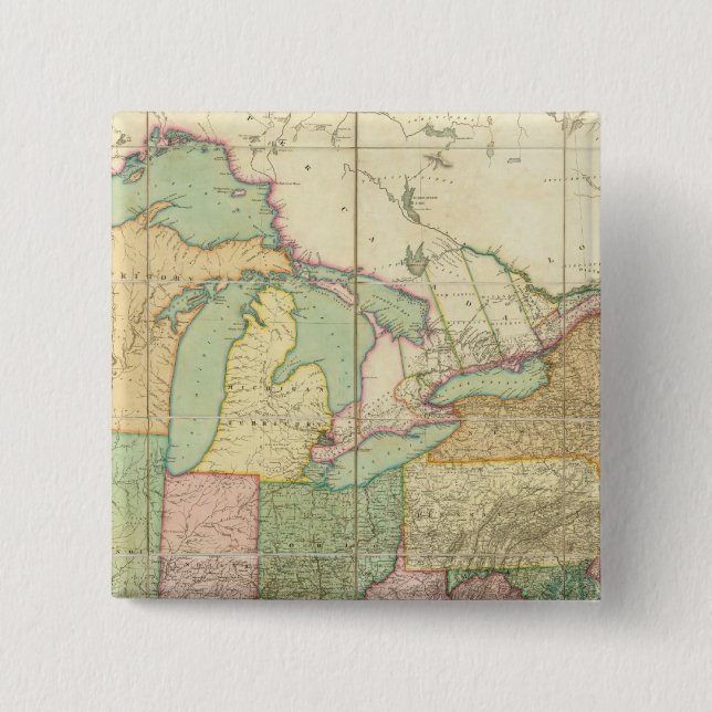 Map of the United States 6 Button (Front)