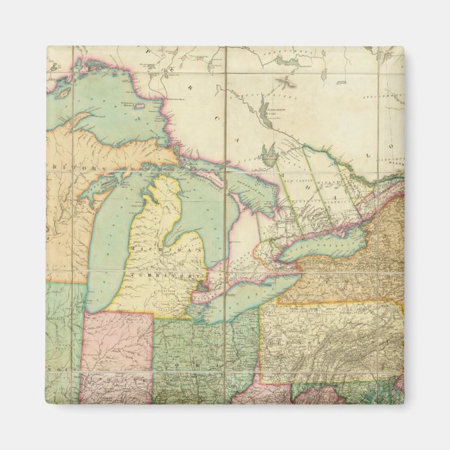Map of the United States 6 Magnet (Front)