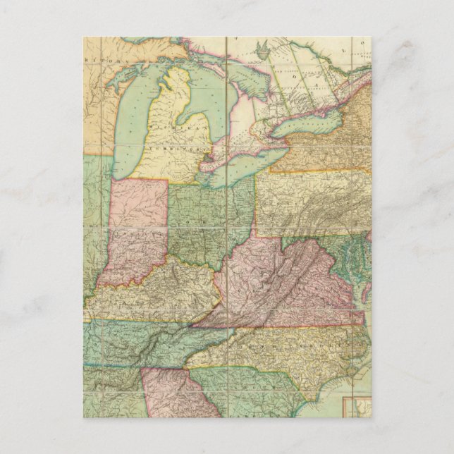 Map of the United States 6 Postcard (Front)