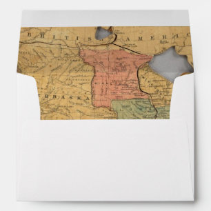 Map of the United States and Canada Envelope