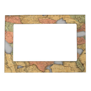 Map of the United States and Canada Magnetic Frame