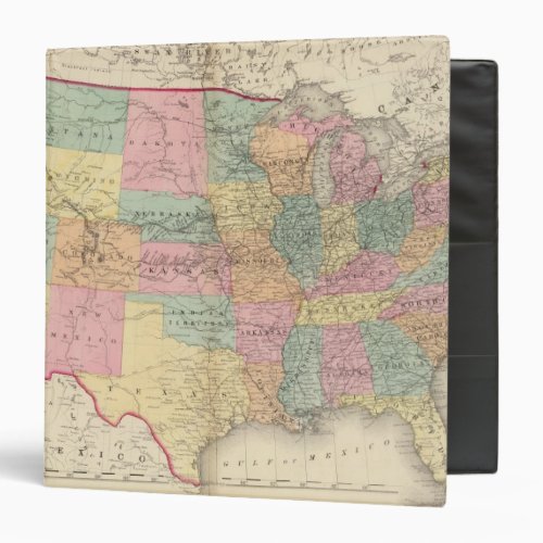 Map of the United States and Territories 3 Ring Binder