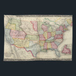 Map Of The United States, And Territories Kitchen Towel<br><div class="desc">Map Of The United States,  And Territories. By Mitchell,  Samuel Augustus (186). Published by ''Phila: S.A. Mitchell Jr".</div>