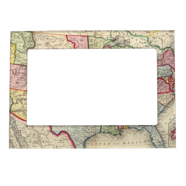 Map Of The United States, And Territories Magnetic Photo Frame (Front)