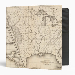 Map of the United States and Texas Binder