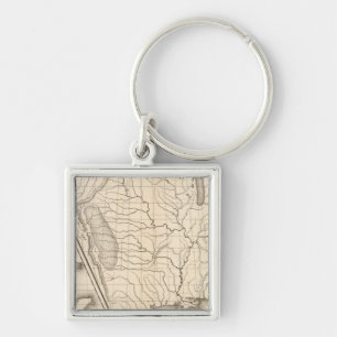 Map of the United States and Texas Keychain