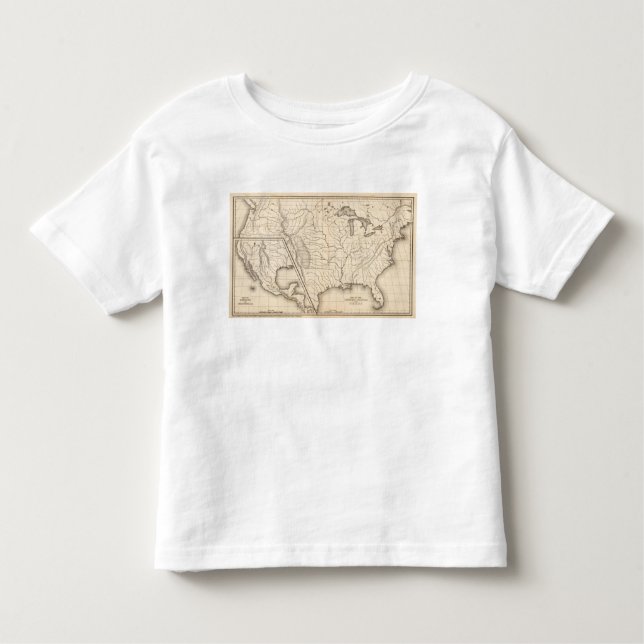 Map of the United States and Texas Toddler T-shirt (Front)