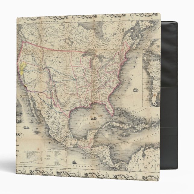 Map Of The United States Binder (Front/Inside)