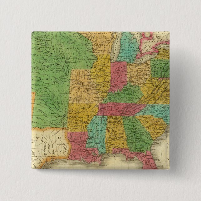 Map of the United States Button (Front)