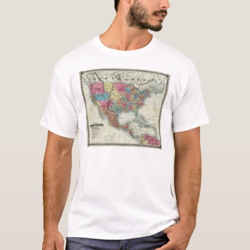 Map Of The United States Canada Mexico T_Shirt
