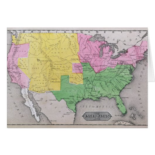 Map of the United States Cards (Front Horizontal)