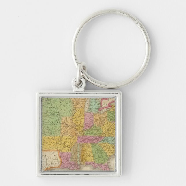 Map of The United States Keychain (Front)