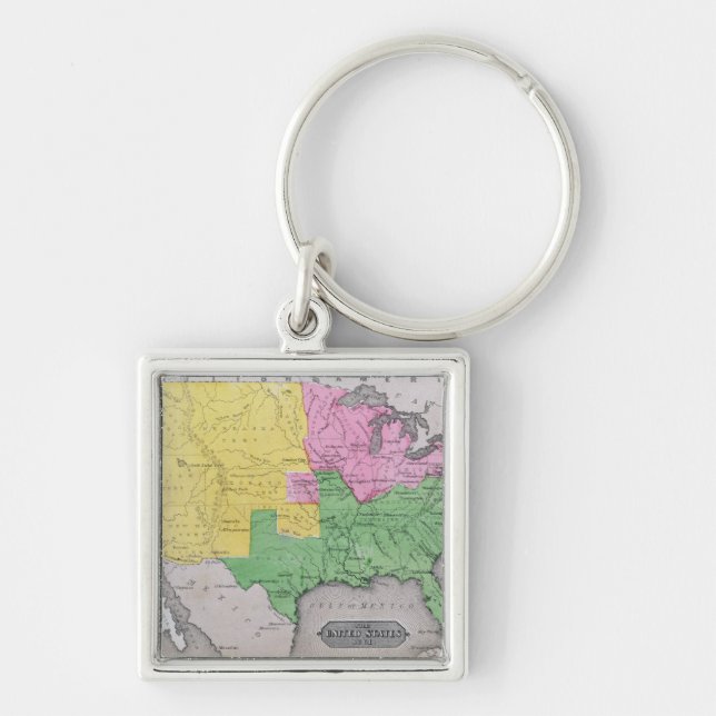 Map of the United States Keychain (Front)