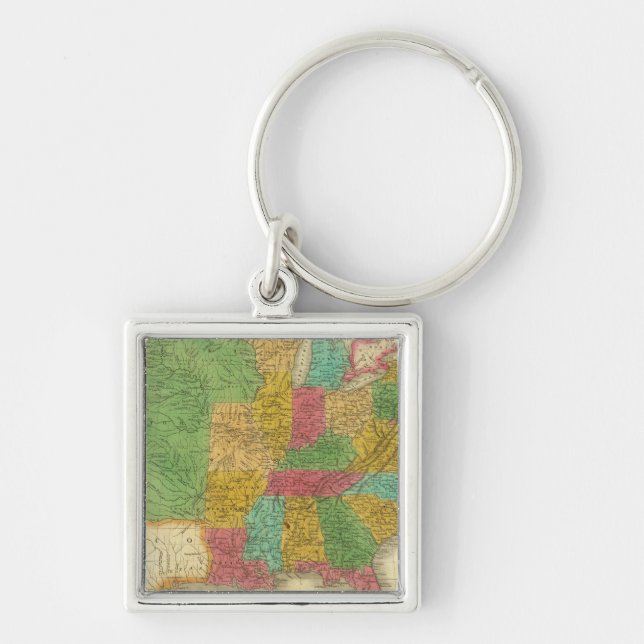Map of the United States Keychain (Front)