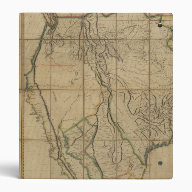Map of the United States of America (1818) 3 Ring Binder (Back)