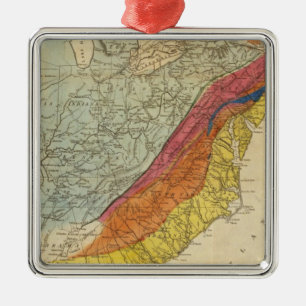 Map of the United States of America 4 Metal Ornament