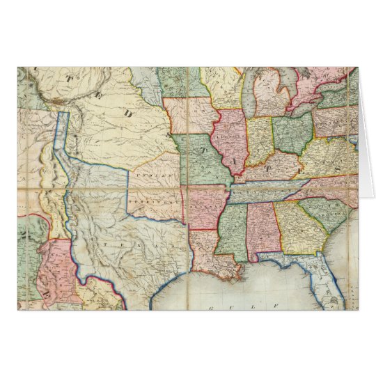 Map of The United States of America Card