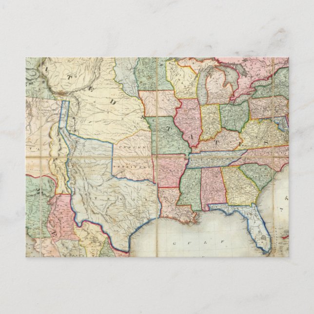Map of The United States of America Postcard (Front)